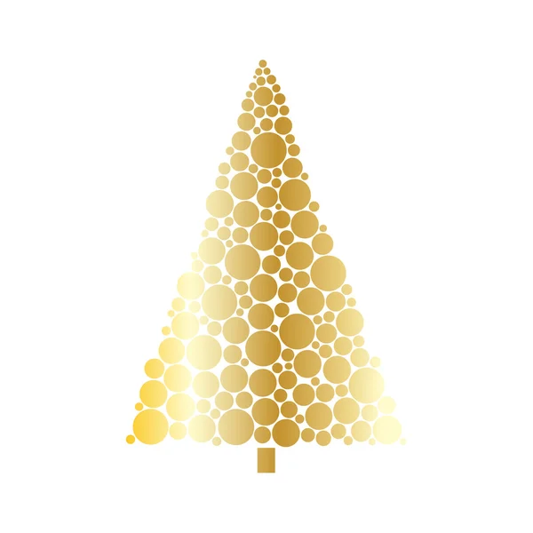 Árbol adorno dorado — Vector de stock