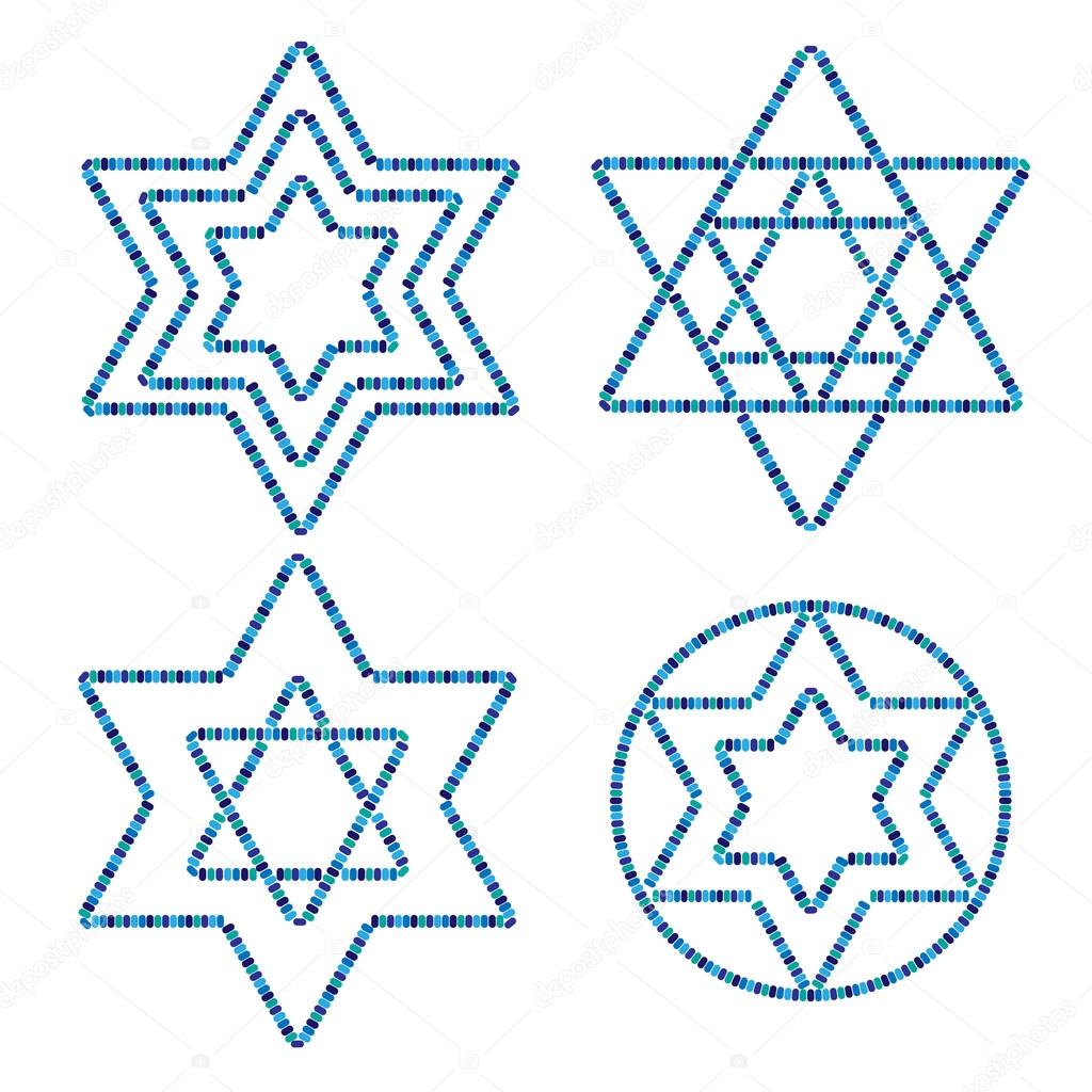 Beaded Jewish Stars