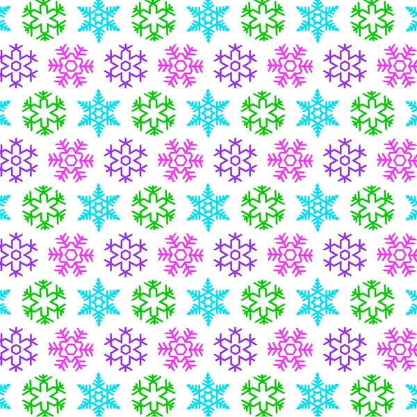 Mod neon snowflake pattern — Stock Vector
