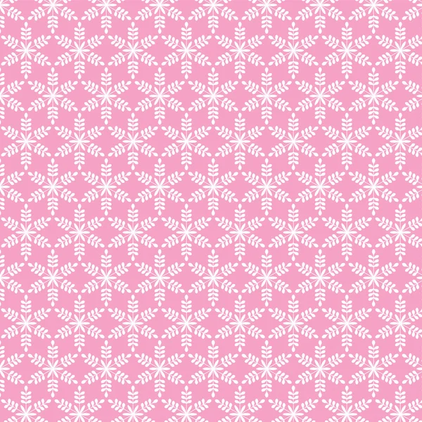 핑크에 눈송이 패턴 — 스톡 벡터