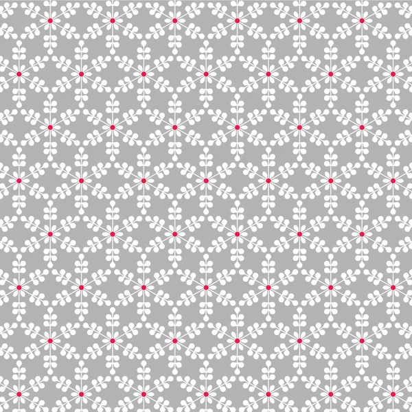 Modèle de flocon de neige sur gris — Image vectorielle