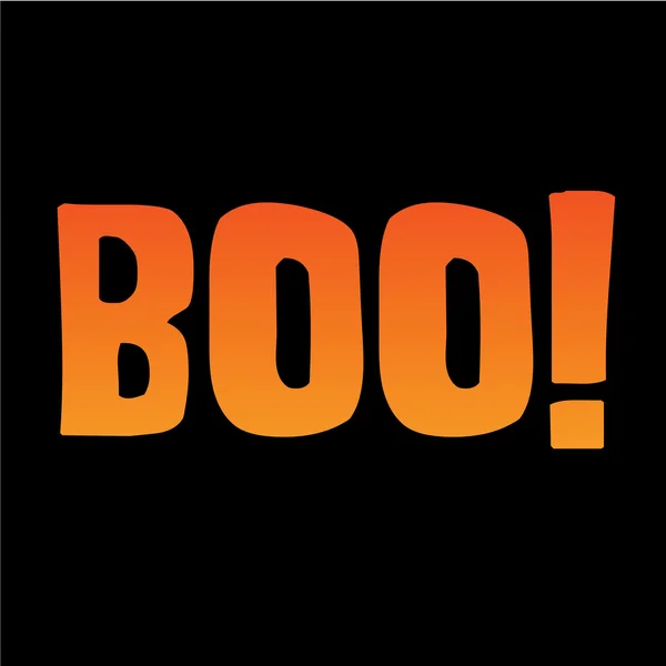 Halloween boo on orange — Stock Vector