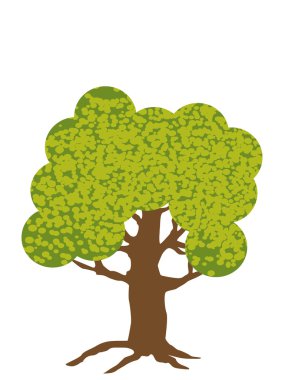  ağaç siluet yaprak ile