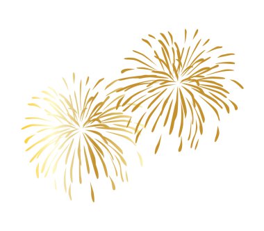 Firework with Happy new year 2017  clipart