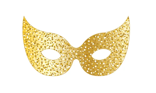 Máscara de carnaval de oro — Vector de stock