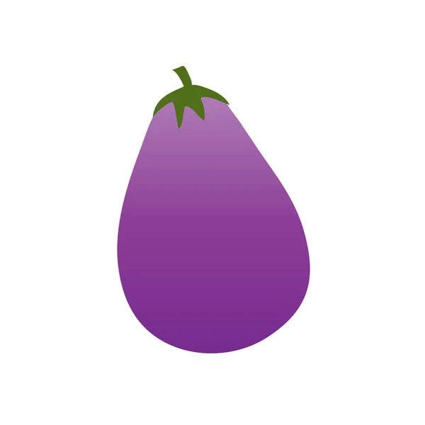 Aubergine platte pictogramstijl. — Stockvector