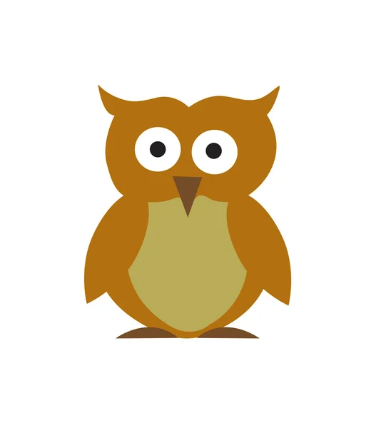 Icône hibou isolé — Image vectorielle