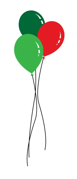 Цветной воздушный шар с лентами — стоковый вектор