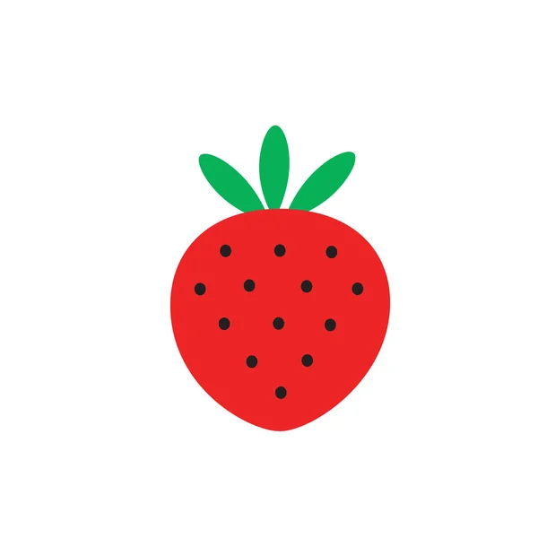 Schöne Erdbeeren auf Weiß — Stockvektor