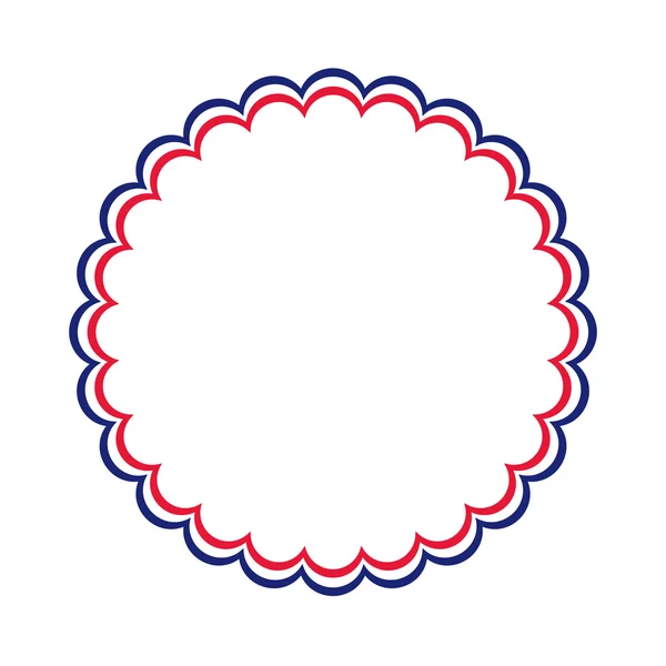 Rouge blanc bleu cadre patriotique — Image vectorielle