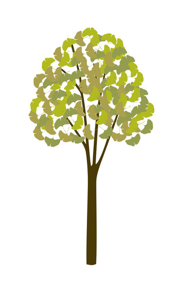  tree silhouette with leaves