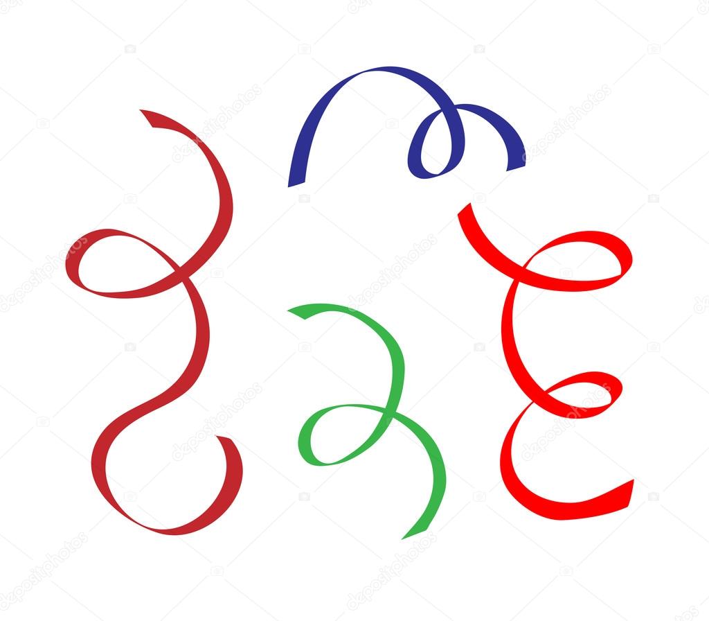 Serpentina aislada sobre fondo blanco . Vector de stock #128278938 de  ©scrapster, image size:1024x896