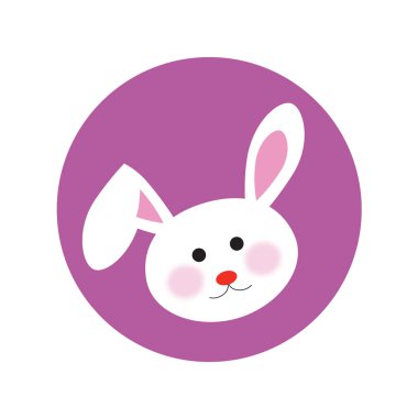 Tavşan poster kutlama kartı.