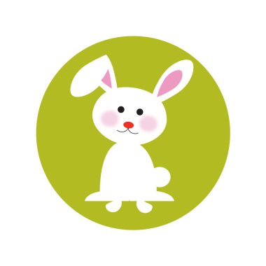 Tavşan poster kutlama kartı.