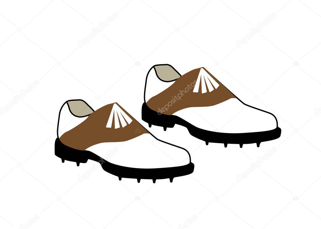 Zapatos golf equipo especial icono vector, gráfico vectorial