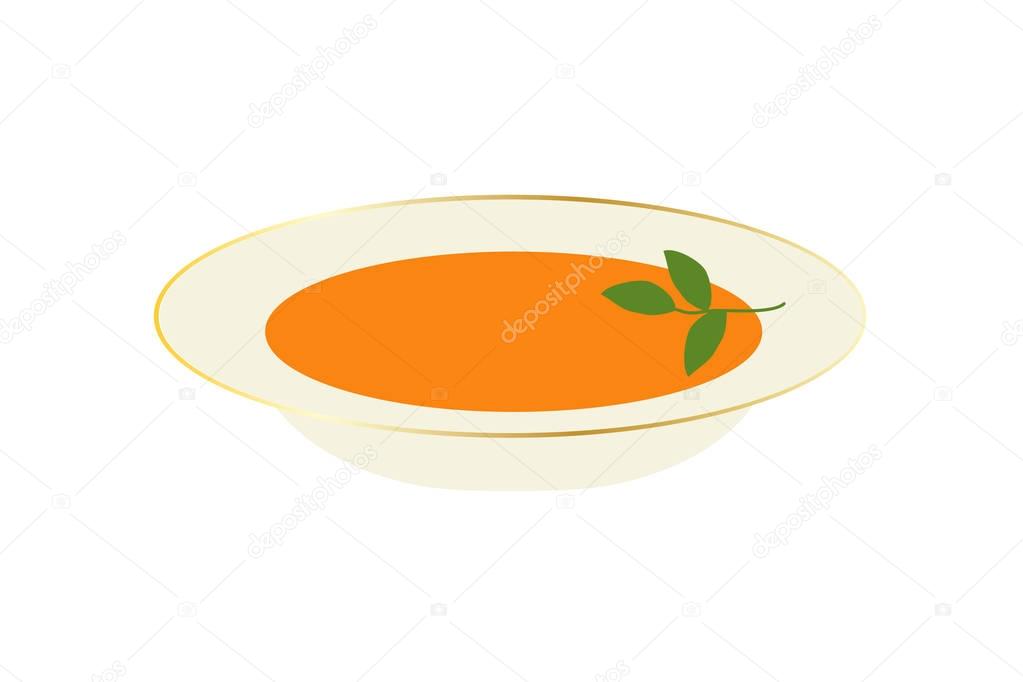 Soup Bowl icon on white background vector