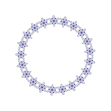 Mavi kar taneleri çerçeve 