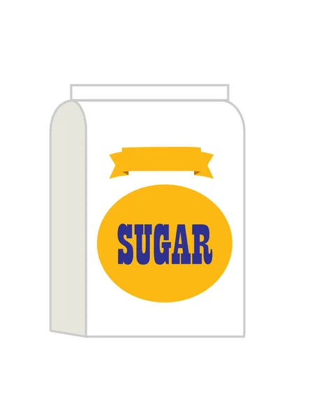 砂糖の袋をクローズ アップ — ストックベクタ