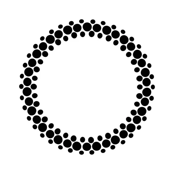 Marco de puntos negros — Vector de stock