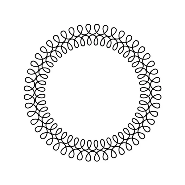 Zwarte lus circke frame — Stockvector