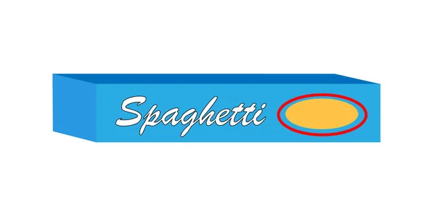 Spagetti kutusunu kapatın — Stok Vektör