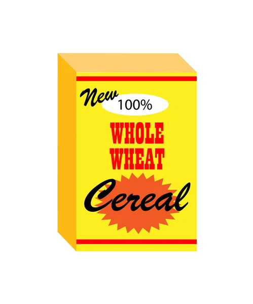 Cereal box close up — Stock Vector