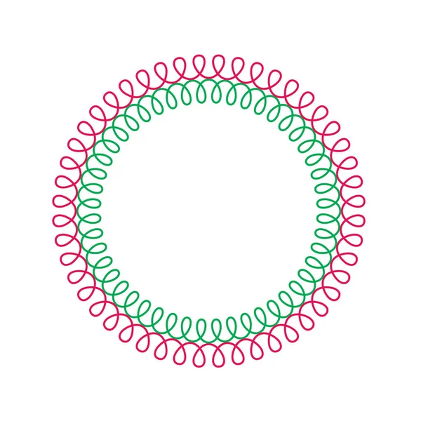 Boucle de couleur cadre circke — Image vectorielle