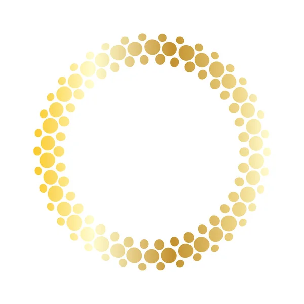 Frame of golden dots — Stock Vector