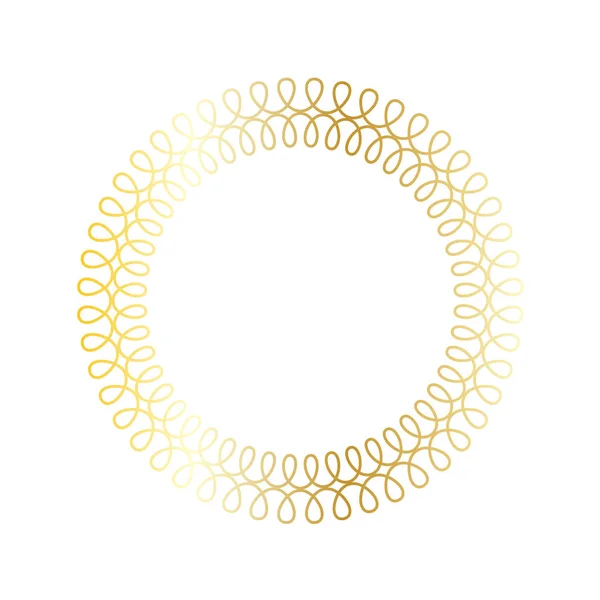 Marco circke lazo dorado — Vector de stock