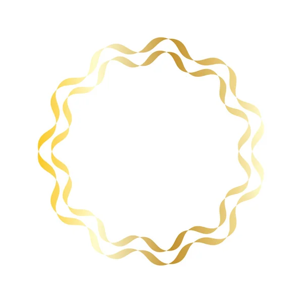 Golden ribbons frame — Stock Vector