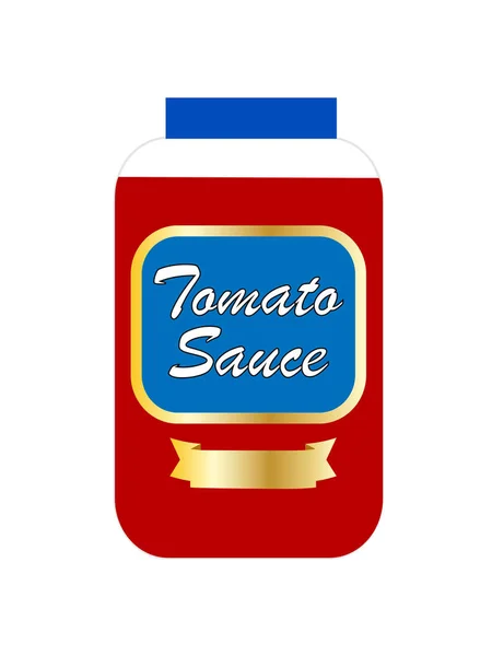 Εσωτερικη κοντέινερ σάλτσα ντομάτας — Διανυσματικό Αρχείο