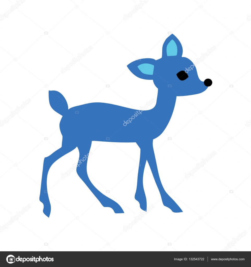 卡通鹿在蓝色背景上睡觉插画图片素材_ID:385777365-Veer图库
