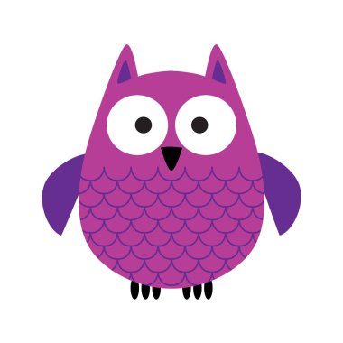 Mor çizgi film baykuş 