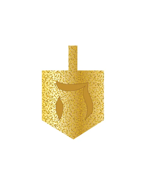 Dreidel isolé sur fond blanc — Image vectorielle