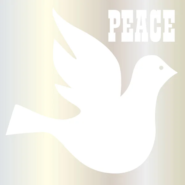 Barış güvercini yazıt ile — Stok Vektör