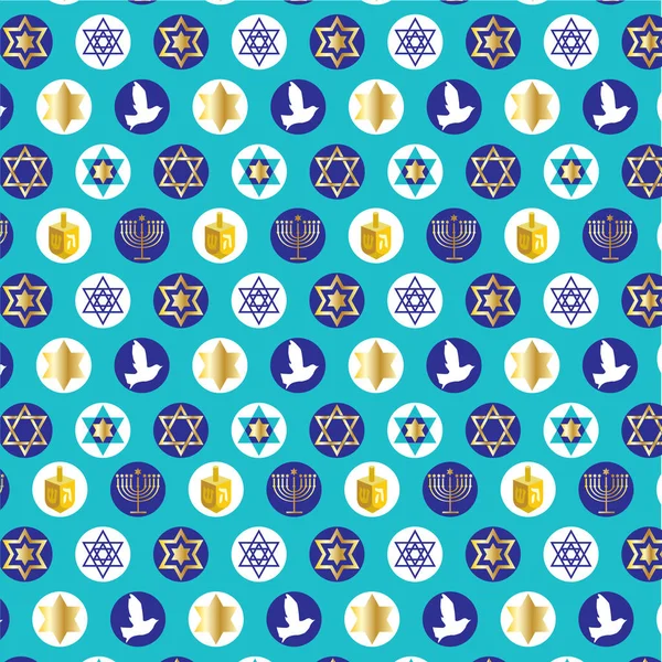 Pattern of Chanukah signs — Stock Vector