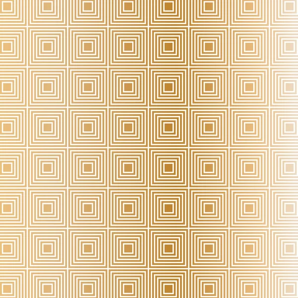 Golden squares geometric patterns — Stock Vector