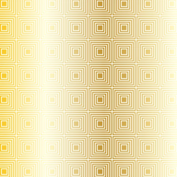Zlaté čtverečky geometrické vzory — Stockový vektor