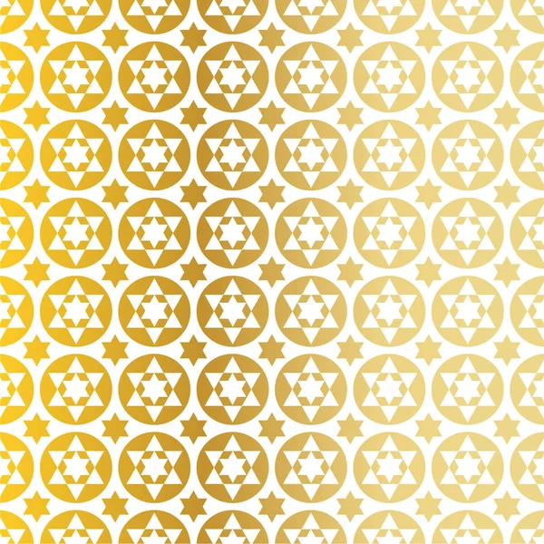 Gold jewish stars background — Stock Vector