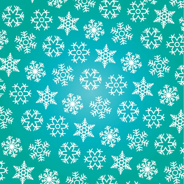 Pattern of white snowflakes — Stock Vector