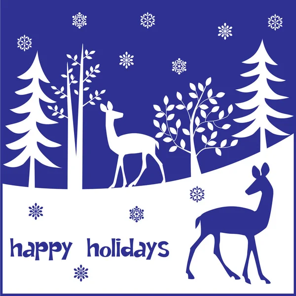 Happy holidays poster — Stock Vector