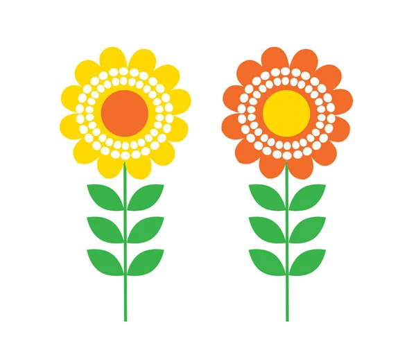 Simple mod daisies — Stock Vector