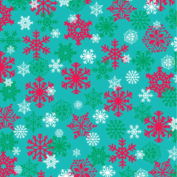 Pattern of color snowflakes — Stock Vector