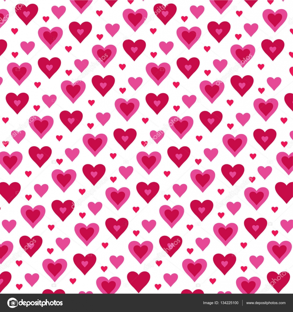Pattern Of Valentine Day Hearts Stock Vector Image By scrapster 134225100