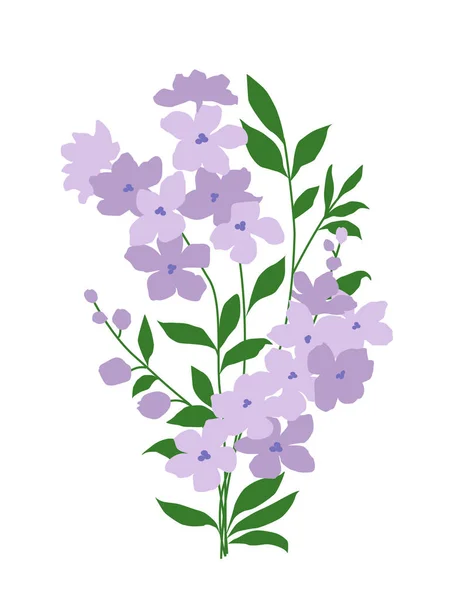 Lila blommig bukett — Stock vektor