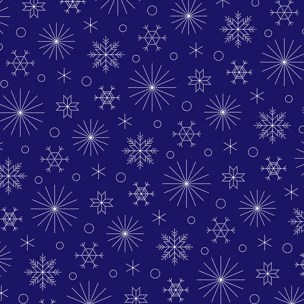 Abstracte patroon van sneeuwvlokken — Stockvector