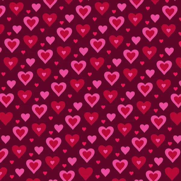 Muster der Valentinstags-Herzen — Stockvektor