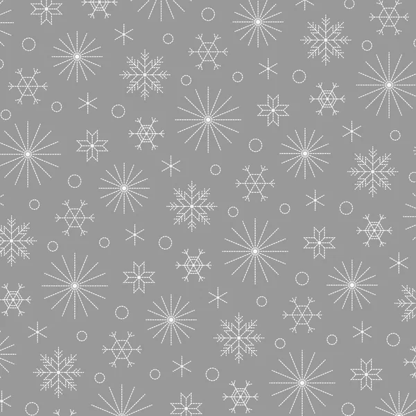 Abstract pattern of snowflakes — Stock Vector