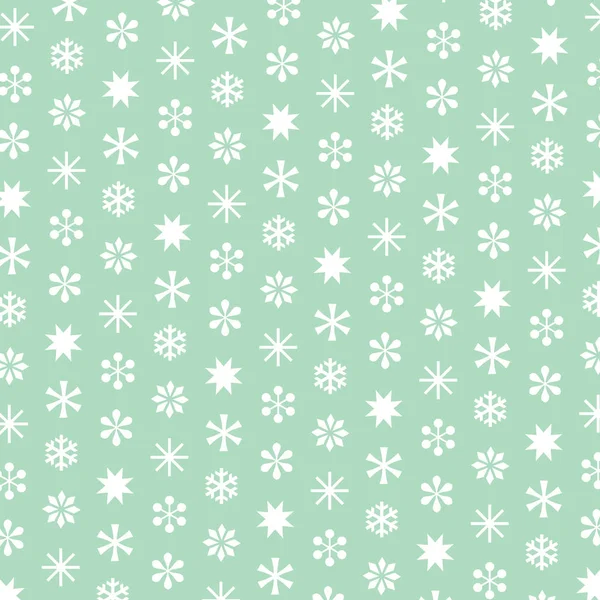 Mönster av vita snöflingor — Stock vektor