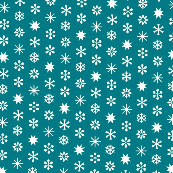 Muster weißer Schneeflocken — Stockvektor